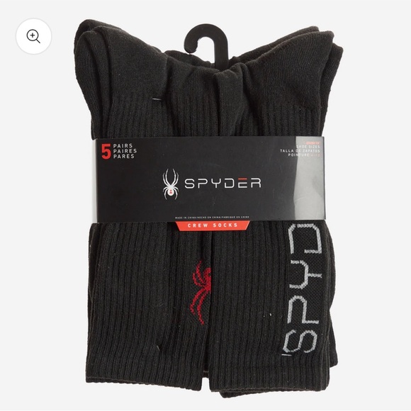 Spyder Crew Socks 5Pk NEW - Picture 1 of 5